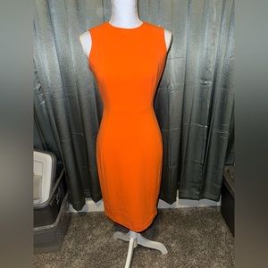 Calvin Klein Orange Midi Dress